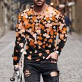 thumbnail image 1 of Blusas y camisas de manga larga con cuello redondo para hombre. Camiseta deportiva estampada para San Valentín. Camiseta de manga larga con cuello redondo. Blusas de licra para hombre., 1 of 5