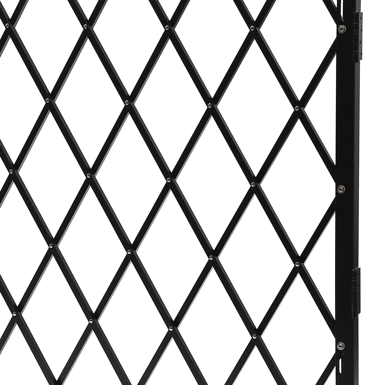 TFCFL Single Folding Security Gate Wall Mount ‎Expandable Folding Door Gate Iron Black 4.27' H x 36.6"/ 5.45'/ 5.91' W