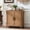 Dark Wood, variant on LELELINKY 31.5" 3-Tier Arc-Shaped Sideboard with Adjustable Shelves, Mid-Century Modern Storage for Kitchen, Living Room, Dark Wood