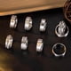thumbnail image 5 of Titanium wedding ring set for men and women 8mm brushed silver size no. 12, 5 of 5