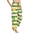 thumbnail image 3 of Cauagu Watercolor St Patrick Day Pajama Pants for Women Loose Fit Wide Leg Trouser Pants Casual Elastic Waist Drawstring Lounge Pants, 3 of 6