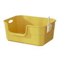 thumbnail image 4 of Caja de arena para gatos a prueba de salpicaduras, colcha para mascotas, arenero para gatos, inodoro portátil para gatitos, bandeja de arena para amarillo, 4 of 8