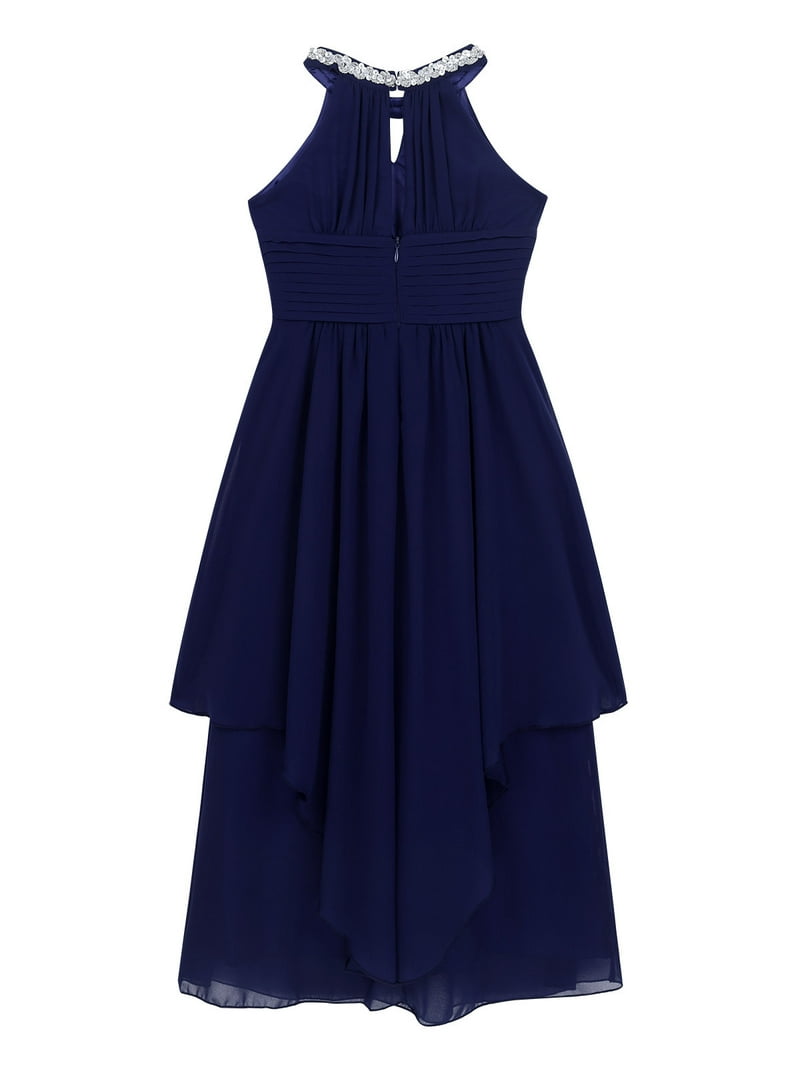 Zaldita Kids Flower Girl Wedding Party Dress Pleated Bridesmaid Dresses Floor Length Maxi Dress Navy lue 14 - Walmart.com Zaldita Kids Flower Girl Wedding Party Dress Pleated Bridesmaid Dresses Floor Length Maxi Dress Navy lue 14 - Walmart.com