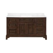 Martha Stewart Coach House 60 in. Vanity from Skylands Collection in Rosewood finish