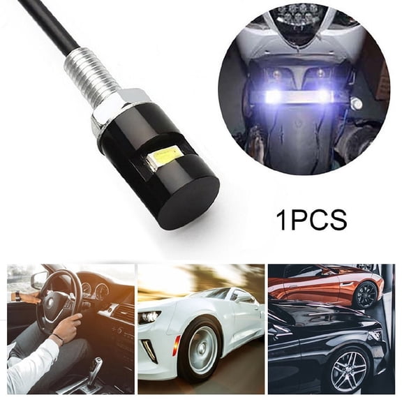 1Pcs Car Motorcycle Number License Plate Lights 12V LED Auto Tail Bolt Lamps