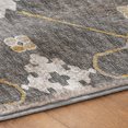 thumbnail image 5 of Addison Rugs Dream Shag Premium Machine Washable Transitional Open Field, Ornate Gray Runner Rug, 2'3" x 7'6", 5 of 8