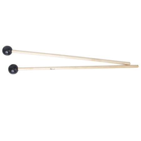 Exquisite 2Pcs Wood drum Sticks Drum Mallets Rods with Durable Rubber Hammer for Glockenspiel Musical Instrument Accessory