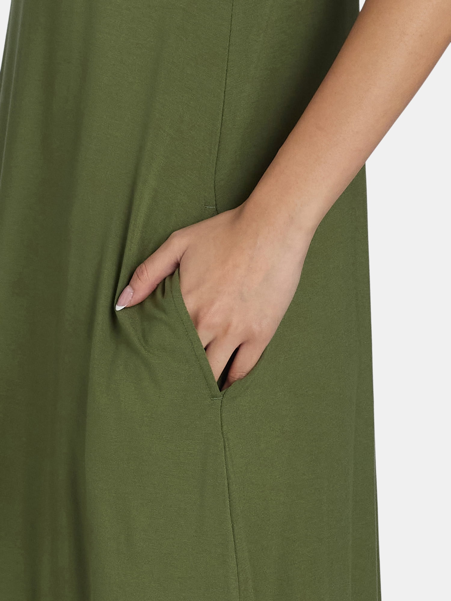 Time and Tru Women’s Sleeveless Knit Swing Dress, Sizes XS-XXXL