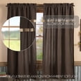 thumbnail image 3 of VHC Brands, Kettle Grove, Cotton, 63x36, Short Panel with Attached Valance, Block Border, Set of 2, Tan, 3 of 5