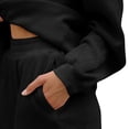 thumbnail image 4 of Lumtrix Women'S 2 Piece Lounge Sets Crew Neck Oversized Sweatshirts Sweat Shorts With Pockets Matching Tracksuit Set Trebdy Casual Outfits Black L, 4 of 6