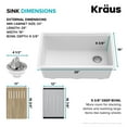 thumbnail image 6 of KRAUS Bellucci 30” in. Undermount Workstation Granite Kitchen Sink in White with Accessories, 6 of 7