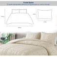 thumbnail image 5 of Juego de Funda Duvet Bluelander para Edredon Queen 2 Fundas de Almohada Beige, 5 of 5