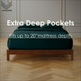 thumbnail image 3 of 21 Inch Extra Deep Pockets -California King Giza 1000-Thread-Count Cotton 6-PC Sheet Set - Teal Blue, 3 of 7