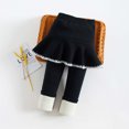 thumbnail image 6 of Diufon Toddler Girls Fleece Leggings with Skirt Little Kids Fall Winter Warm Thickened Lined Skirt Pants 2-7 Years, 6 of 6