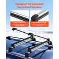 thumbnail image 6 of Ski Snowboard Roof Rack 2 PCS Aluminum Universal Car Top Holder for 6 Skis or 4 Snowboards with Lock Rubber Padding Fits Most Crossbars, 6 of 6