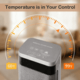 thumbnail image 3 of Taoset 24-Inch Portable Ceramic Heater for Bedroom, Office - 1500W Fast Heating with Remote Control, Silvery, 3 of 6