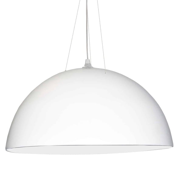 Dainolite 3 Bulb Pendant, White Finish