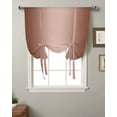 thumbnail image 2 of Maroon Ombre Tie Up Curtains for Kitchen Bathroom Bedroom Windows 45 Inch Length, Modern Abstract Gradient Color Art Balloon Drape Curtains Shade Rod Pocket Drapery Curtain Panel, 34"x45", 2 of 7
