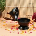 thumbnail image 4 of Metal Dhoop Holder – Round Black Incense Burner Loban Dani Stand for Home, Office, Temple & Puja – Durable Metal Dhoop Dani with Ventilated Lid, 4 of 4