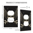 thumbnail image 3 of Disketp Gothic Winged Skull Decorative Light Switch or Outlet Wall Plate with Safety Cover-Style S, 3 of 6