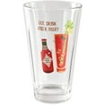 thumbnail image 5 of Pavilion Gift Company Eat, Drink & B. Mary-Bloody Mary-16 oz 16 oz Pint Glass Tumbler, Red, 5 of 6