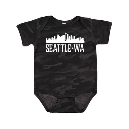 

Inktastic Seattle Washington Skyline WA Cities Gift Baby Boy or Baby Girl Bodysuit