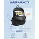 thumbnail image 2 of Mochila UPPACK de nailon negro impermeable para mujeres y hombres, 2 of 6