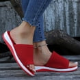 thumbnail image 2 of Indoor Slippers for Women Open Toe Knitted Mesh Slip on Slippers Comfortable Summer Casual Lightweight Breathable Slippers, 39, 2 of 6