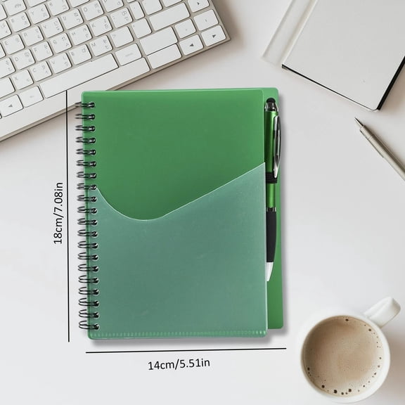 5.5" x 7" Pocket Notebooks with Pen Holders, Lined Pages Bound Journal Notebooks, 4 Colors Mini Notebook Sets for Home, 60 Sheets Small Portable Notebooks, 1Notebook 1Pen Combo Packs,Red