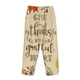 thumbnail image 5 of Disketp Thanksgiving With A Grateful Heart Print Women'S Comfy Pajama Pants Casual Drawstring Palazzo Lounge Wide Leg Pants, 5 of 9
