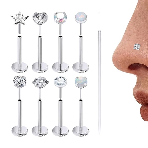 20G Labret Jewelry Push in Threadless Lip Nose Piercing Studs Piercing Jewelry
