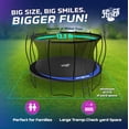 thumbnail image 2 of SpaceJump Lunar 12' Trampoline, Outdoor Bouncer with Net and Eclipse Sun Shade, Black, 2 of 9