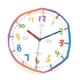 thumbnail image 4 of Reloj de pared infantil, decorativo, colorido y silencioso (sin tictac), ideal para la oficina o el salón. Estilo B, 4 of 9