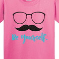 thumbnail image 4 of Inktastic Be Yourself, Glasses, Mustache, Moustache Youth T-Shirt, 4 of 5