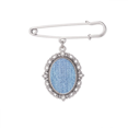 thumbnail image 1 of Broche en Jean Denim Doublée, Pinces pour Chemise, Châle, 1 of 3