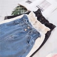thumbnail image 4 of Fashion Denim Shorts High Waist Wide Leg Shorts, 4 of 6