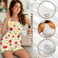 thumbnail image 6 of TSOVTHRID Red Apple Leaves Flower Pencil Print Pajama Set for Women Cute Sleeveless Print Sleepwear Tank Top and Shorts Pj Set Soft Womens Nightwear Pjs Sets, Size M, 6 of 7