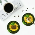 thumbnail image 5 of Bingfone Vintage Sunflower3 Leather Drinks Coasters With Set Of 6,Suitable For Home Kitchen,Coffee Cup Coasters Home Gift, 5 of 9