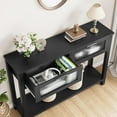 thumbnail image 6 of IDEALHOUSE Black Console Table, 2 Drawers, Entryway Table, Sofa Table, Hallway Accent Table, Versatile Storage Shelf, Modern Country Style, Sturdy MDF Construction, Display Organizer, 6 of 6