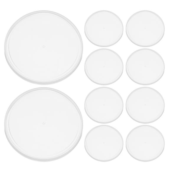 MRLESS 10 Pcs Transparent Can Sealing Lid Preservation Reusable Canning Lid Beverage Can Covers Mason Jars Lids Food Sealing Lid Transparent Food Lid