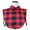 Red, variant on Mens Vintage Large Lattice Plaid Print False Collar Detachable Dickey Lapel Blouse Button Down Business Casual Layering Half Shirt Clothing Accessories