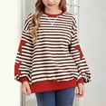 thumbnail image 2 of YunPes Teen Girls Y2K Sweatshirt with Star Stripes Oversized Crewneck Long Sleeve Pullover Tops Kids Cute Casual Trendy Outfits, 2 of 4