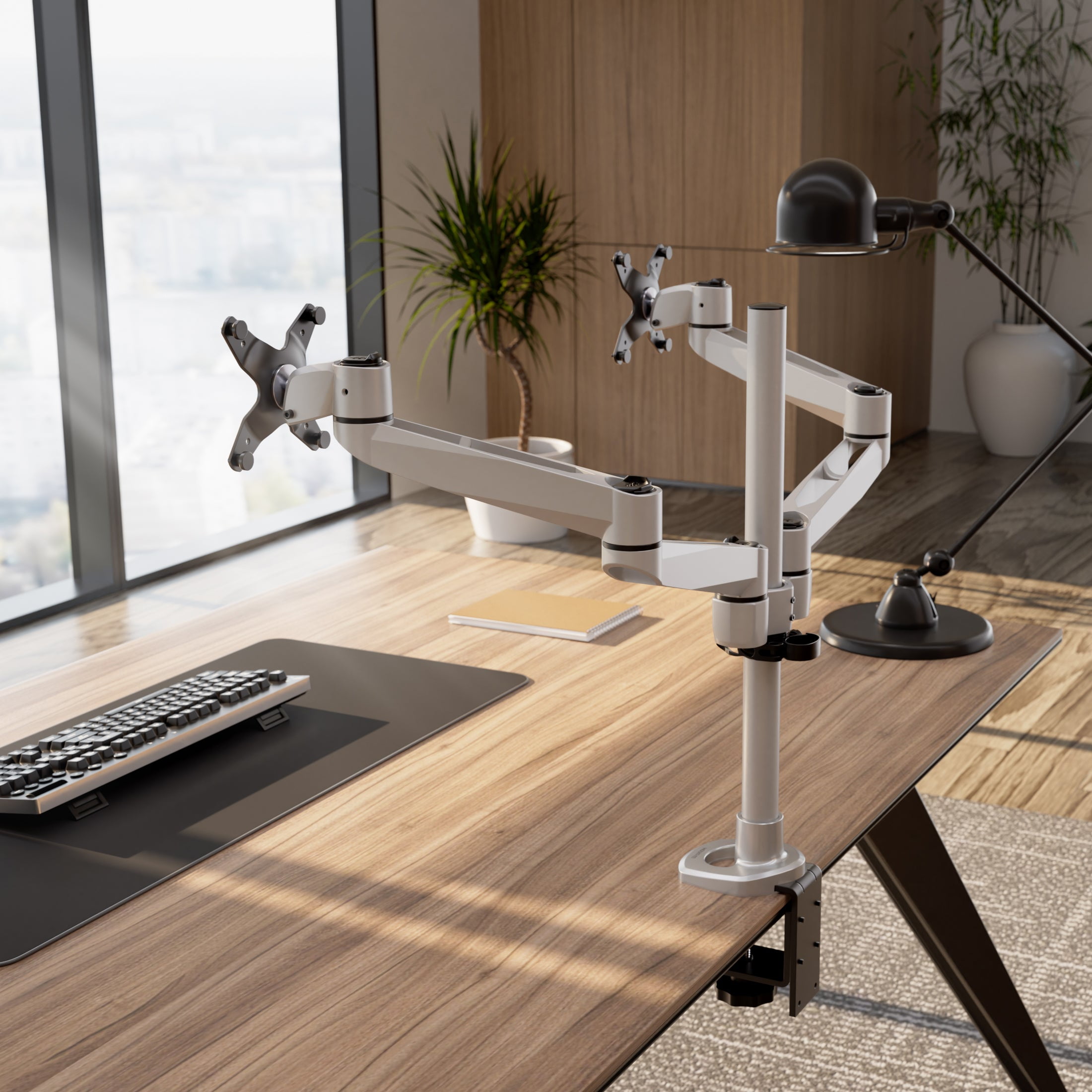 CLiX Series Full Motion Dual Monitor Desk Mount