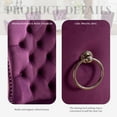 thumbnail image 6 of JESTOP Velvet Dining Chairs Set of 2, Tall Back Side Chair, Modern Upholstered Side Chair with Button Back Ring, Silver Plated Stainless Steel Legs (Purple), 6 of 7