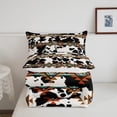 thumbnail image 5 of Erosebridal Cowhide Comforter Set Western Bedding Sets King,Black and White Highland Cow Print Quilt Exotic Aztec Diamond Duvet Insert,Farm Animals Bull Cattle Skin Room Decor Cowboys Gifts for Women, 5 of 6