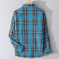 thumbnail image 4 of Blusa y camisa de manga larga con cuello vuelto, nueva camisa informal a cuadros para hombre, blusa holgada juvenil de manga larga con cuello vuelto, blusa de poliéster para hombre, 4 of 4
