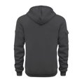 thumbnail image 4 of Huankd Quarter Zip Men Hoodie Long Sleeve Tactical Hoodies 1/4 Zip Pullover Work Workout Athletic Sweatshirts Dark Gray 2XL, 4 of 5