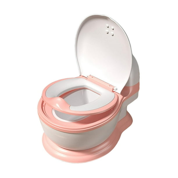 Asiento para orinal Hugo Realista Cómodo Extraíble Sensación Real Orinal Baño para hotel Guardería al aire libre Niños almohadilla de PVC rosa Inodoro de tren para ir al baño