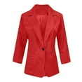 thumbnail image 7 of Byworldtasic Womens Suit Jacket Women's Blazer Business Casual Lightweight Suit 3/4 Sleeve Slim Fit Work Office Jacket Tops with Pockets, 7 of 7