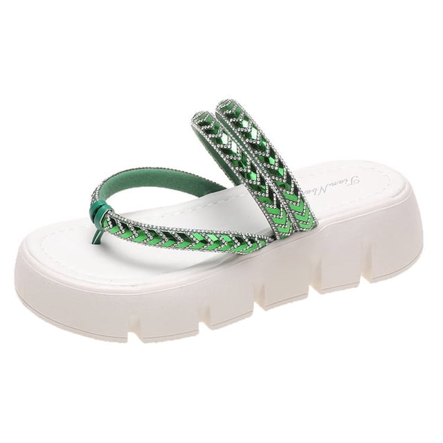Zapatillas de plataforma de verano, sandalias sencillas y cómodas a la moda para mujer, suelas gruesas, zapatillas de moda para mujer Gao Jinjia LED